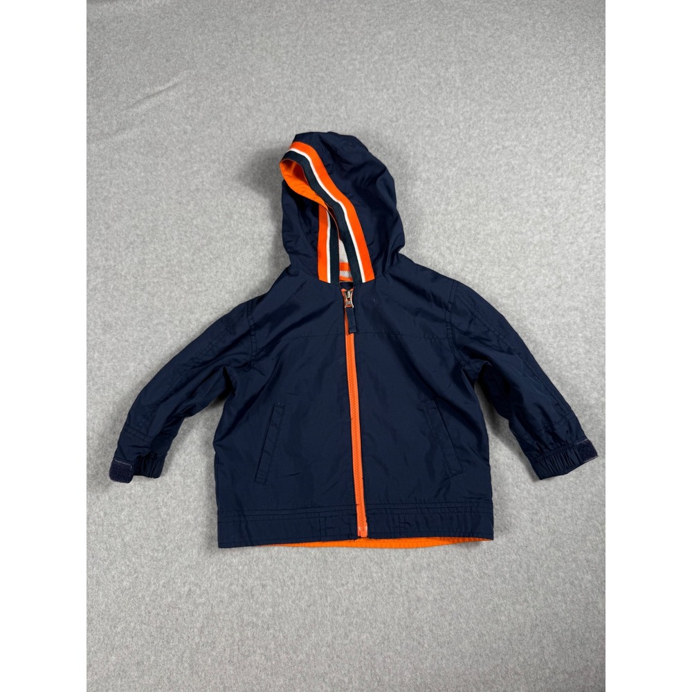 Baby Gap Windbreaker Hooded Jacket 2T Navy Orange Sporty Gorpcore Streetwear